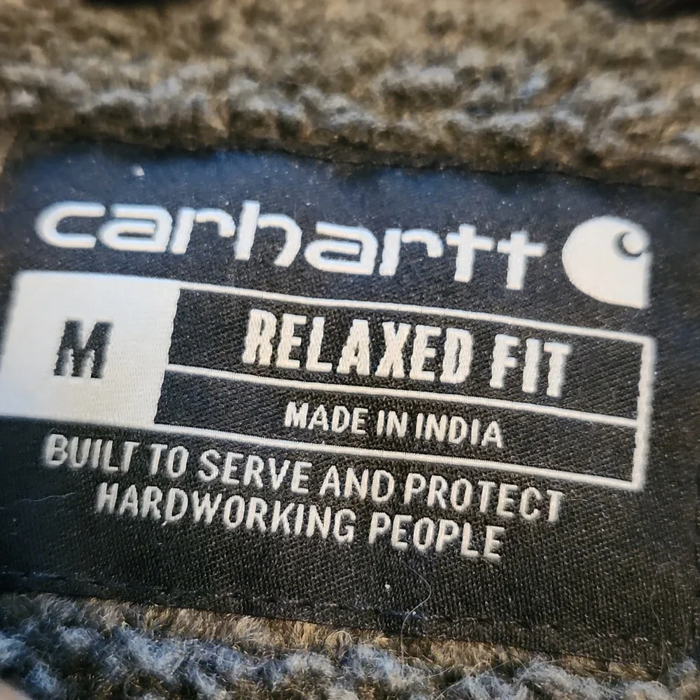 Carhartt Men's Tan and Black Checkered Shirt Jacket - Picture 2 of 5